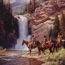 Схема вышивки «Горный водопад»