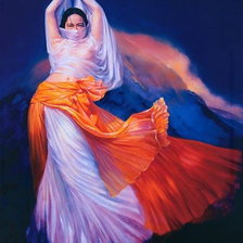 Схема вышивки «Японская танцовщица»