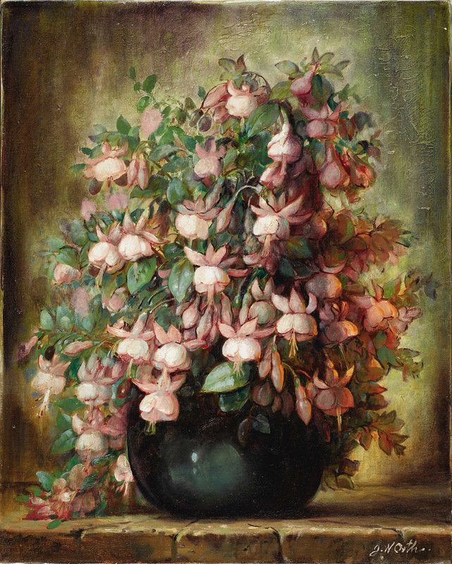 фуксия - живопись, натюрморт, фуксия, цветы - оригинал