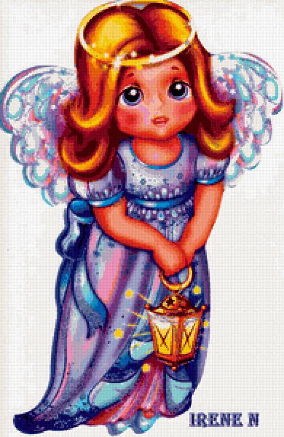 №401390 - для детей, девочка, детям, ангел-хранитель, ангел, дети, живопись - предпросмотр