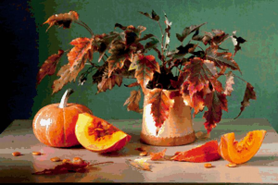 натюрморт от Юлии Овчинниковой - осень, листья, юлия овчинникова, букет, натюрморт - предпросмотр