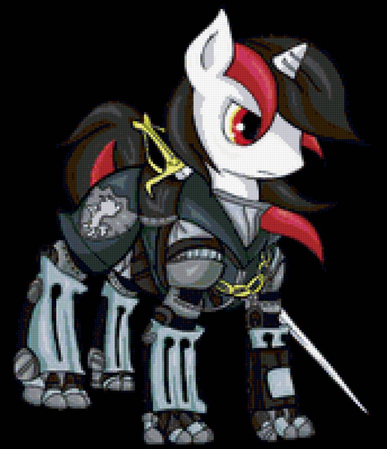 Black Jack - pony cross stitch pattern, black jack - предпросмотр