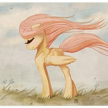 Схема вышивки «Флатершай и ветреный день»