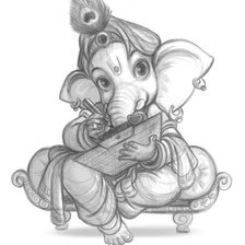 Схема вышивки «карандашные зарисовки худ.датарай камата»