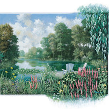 Схема вышивки «летний пейзаж»