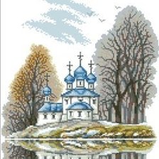 Схема вышивки «белый храм»