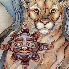 Схема вышивки «пума»