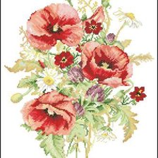 Схема вышивки «Маки»