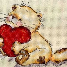 Схема вышивки «киса»