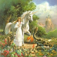 Схема вышивки «единорог»