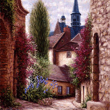 Схема вышивки «Улочки Прованса»