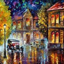 Схема вышивки «афремов авто под дождем»