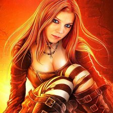 Схема вышивки «огонь»