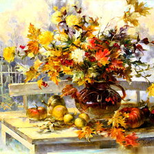 Схема вышивки «осенний букет»