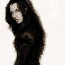 Схема вышивки «Девушка»