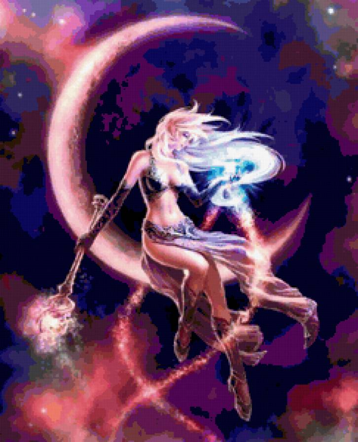 Богиня желаний - луна, девушка - предпросмотр