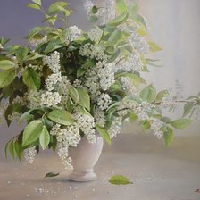 Схема вышивки «Белая сирень»