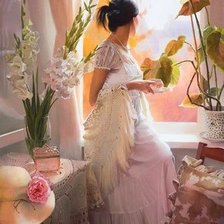 Схема вышивки «У окна»