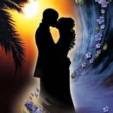 Схема вышивки «двое»