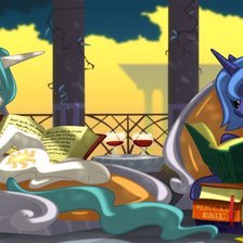 Схема вышивки «Луна и Селестия»