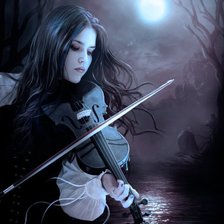 Схема вышивки «скрипачка»