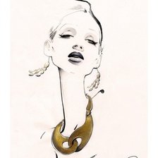 Схема вышивки «Девушка»