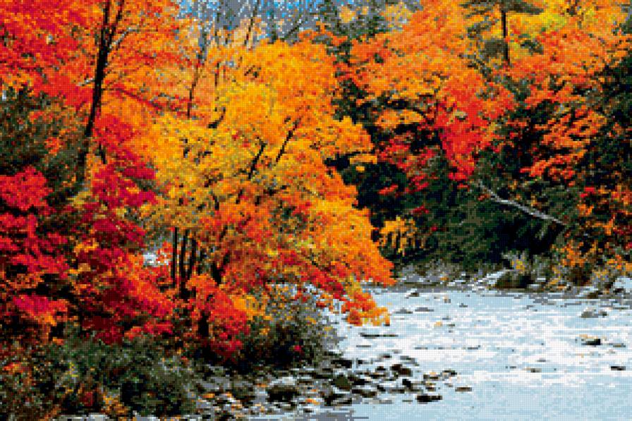 №404050 - осень, река, пейзаж, природа, деревья - предпросмотр