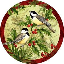 Схема вышивки «Панно с синичками»