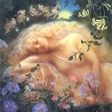 Схема вышивки «Спящая красавица.»