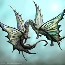 Схема вышивки «драконы»