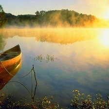 Схема вышивки «рассвет на реке»