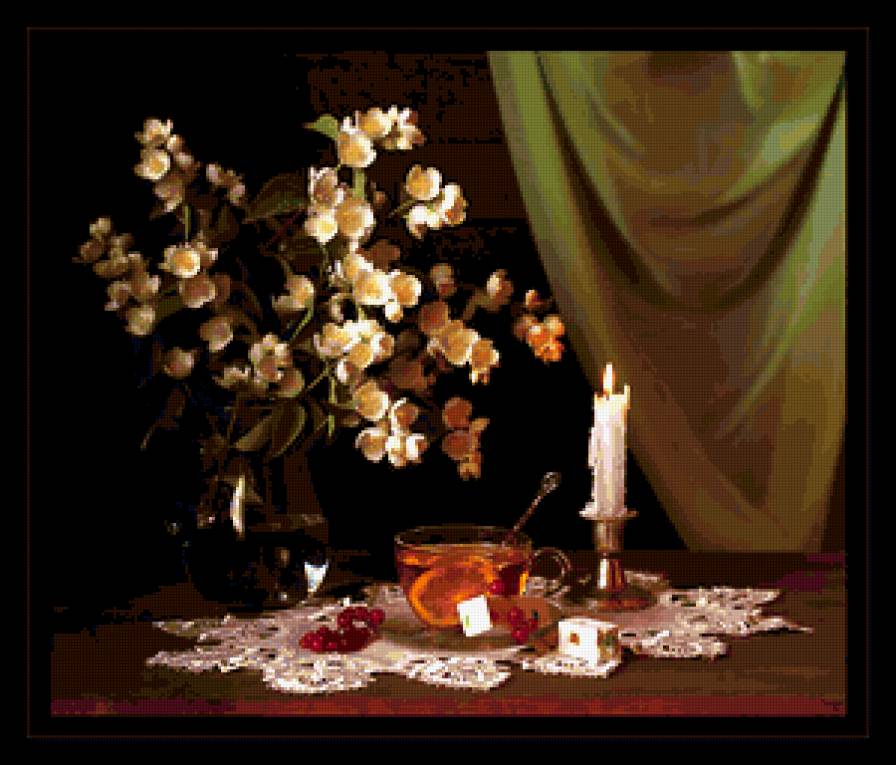 №404605 - букет, натюрморт, свечи, _irina_, цветы - предпросмотр