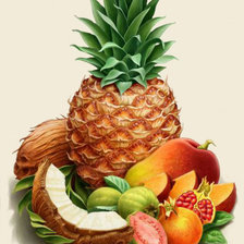 Схема вышивки «тропики на столе»