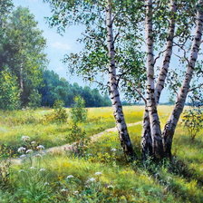 Схема вышивки «летний пейзаж»