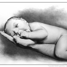 Схема вышивки «Дитя на руке»