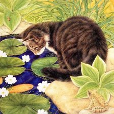 Схема вышивки «котенок»