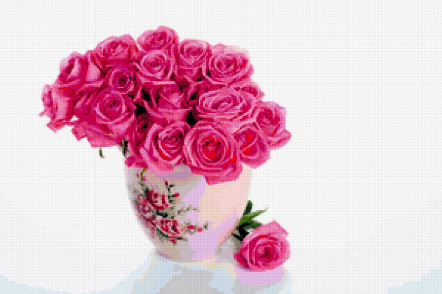 букет роз - букет, ваза, розы - предпросмотр