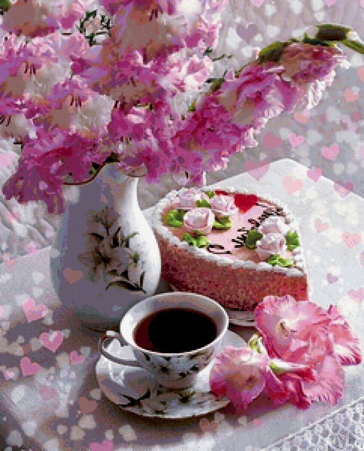 Натюрморт - чай, цветы, натюрморт - предпросмотр