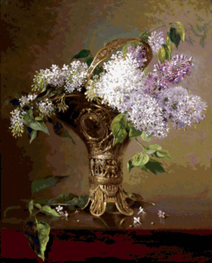 №405910 - букет, натюрморт, цветы, сирень, живопись - предпросмотр