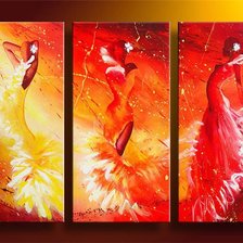 Схема вышивки «триптих танцовщицы»