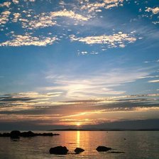 Схема вышивки «рассвет на море»