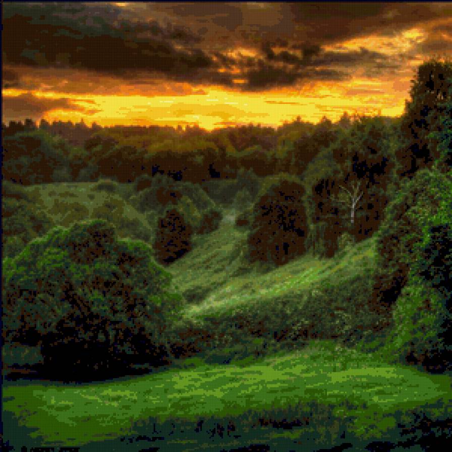 небо,закат,лес - закат, небо, лес - предпросмотр