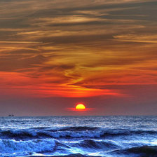 Схема вышивки «восход в океане»