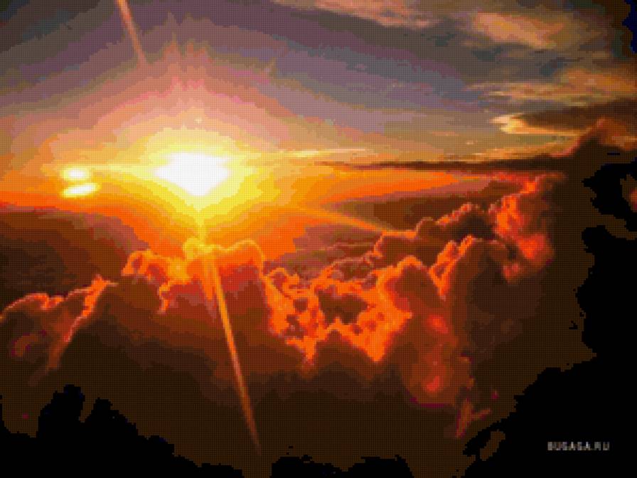 закат в облаках - облака, закат - предпросмотр