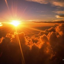 Схема вышивки «закат в облаках»