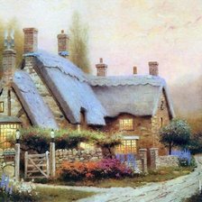 Схема вышивки «когда в доме свет»