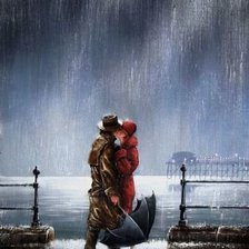 Схема вышивки «свидание под дождём»