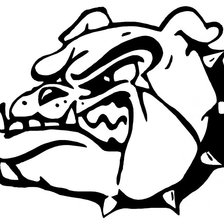 Схема вышивки «Бульдог»