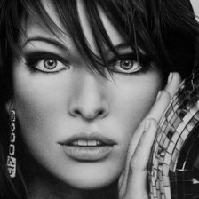 Схема вышивки «Мила Йовович»