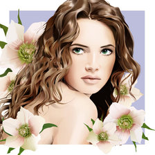 Схема вышивки «девушка»